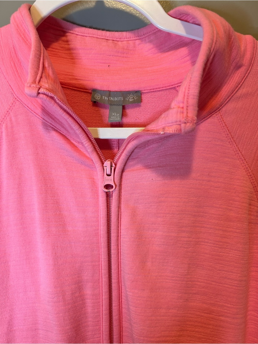 Talbots Pink Full-Zip Utility Jacket - Picture 2 of 4